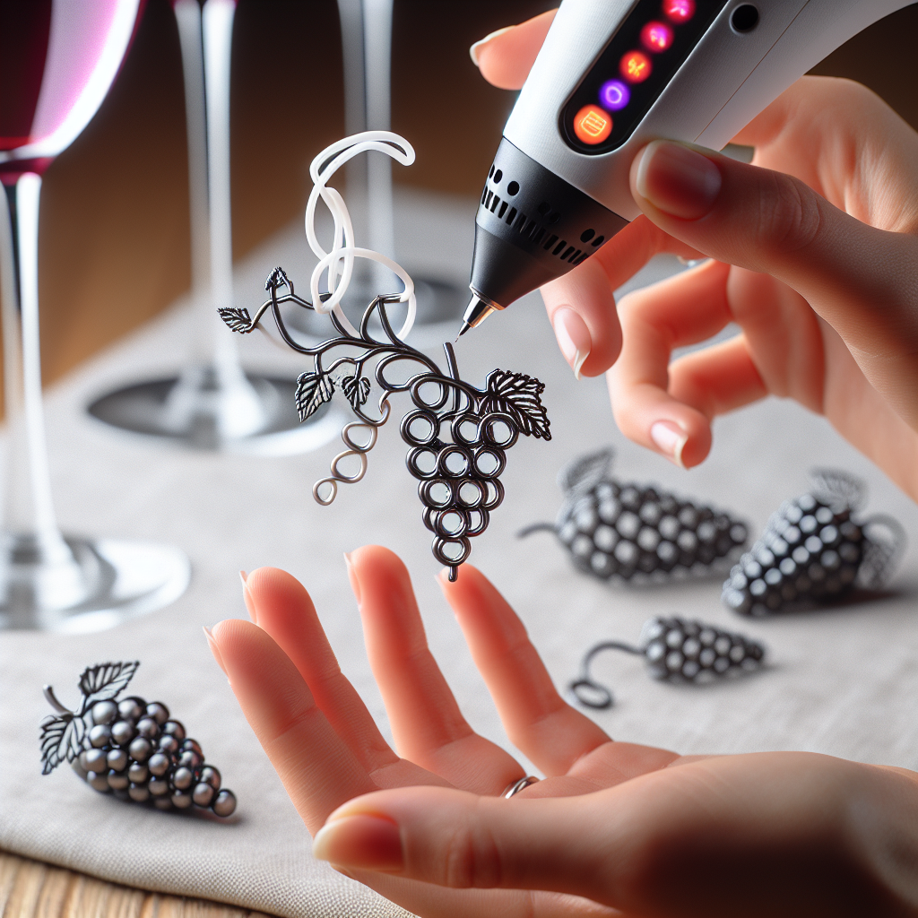 ¿Puedes diseñar encantos para copas de vino con un bolígrafo 3D?