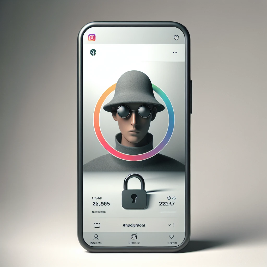 "Persona usando el Visor de Historias de Instagram en su dispositivo móvil para ver Stories de manera anónima y segura."
